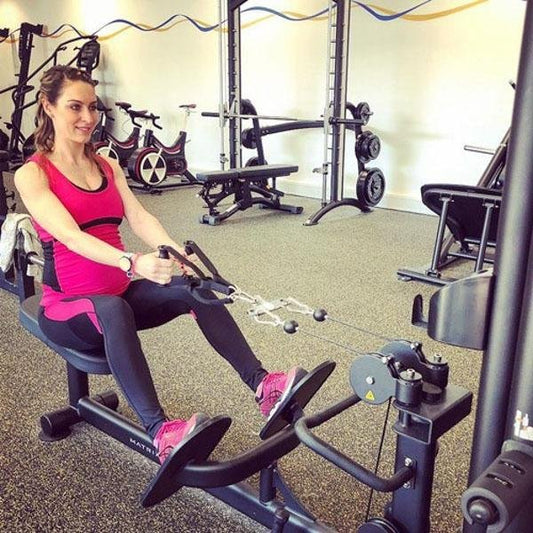 Maternity workout clothes worn by Olympian Amy Williams