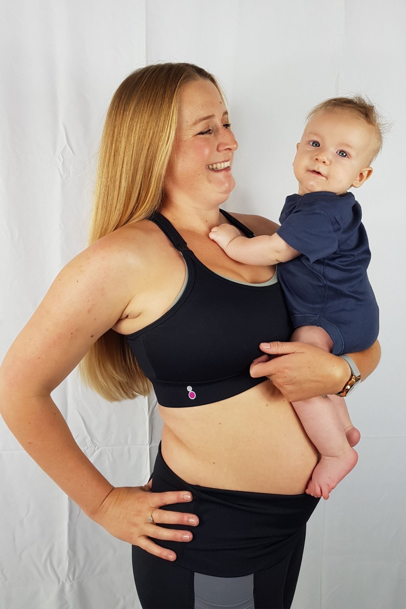High Impact Maternity and Feeding Sports Bra Black