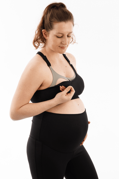 High Impact Maternity and Feeding Sports Bra Black