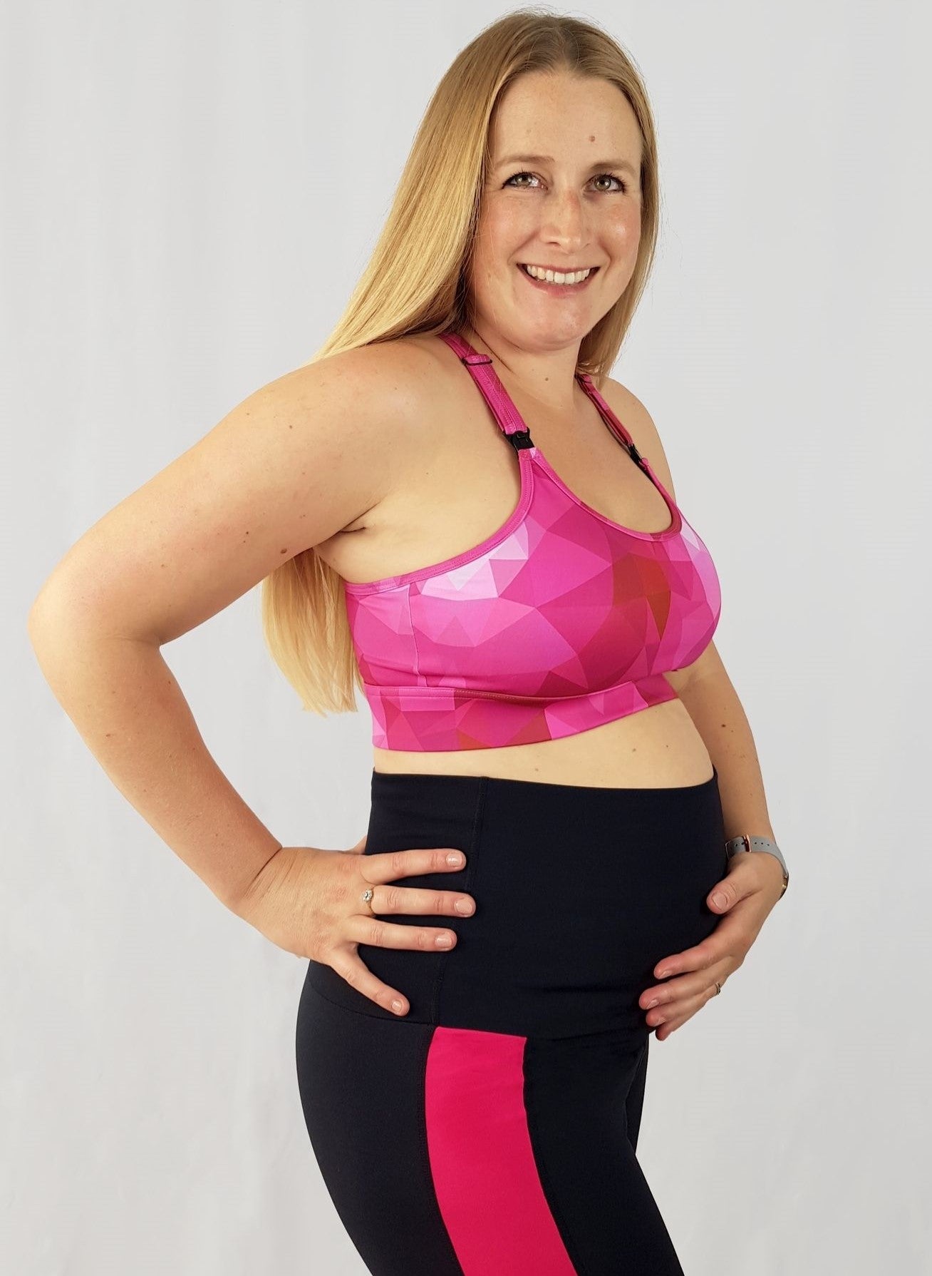 High Impact Maternity and Feeding Sports Bra Pink