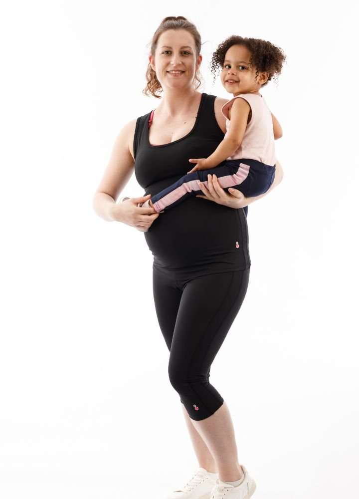 Maternity Workout Capri Leggings for Pregnancy Exercise