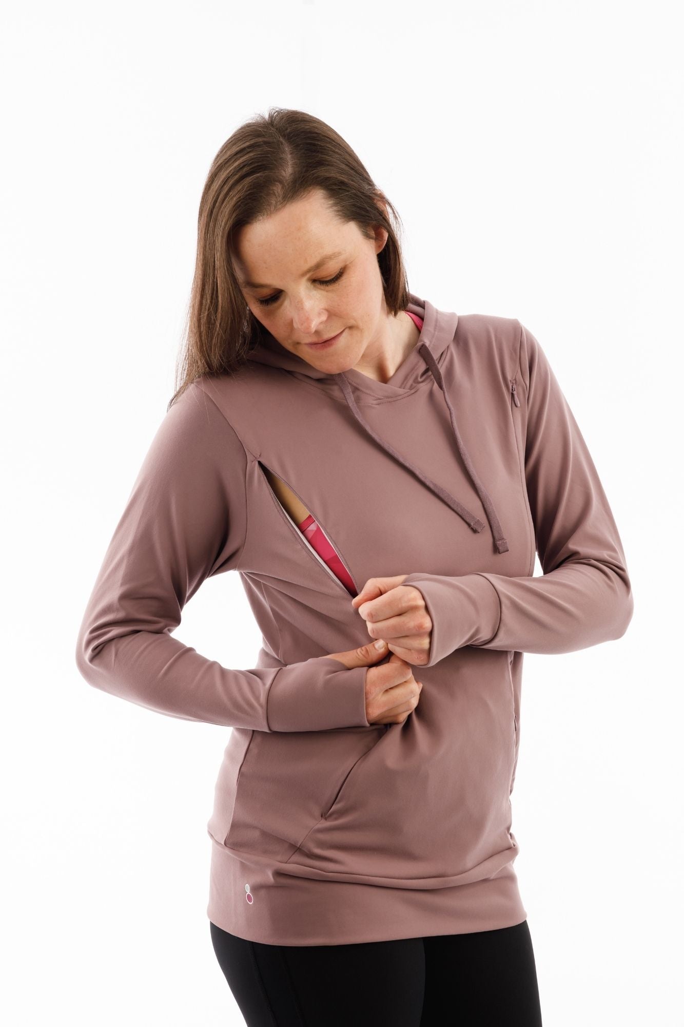 Luxe Maternity and Nursing Hoodie Dusty Lavender