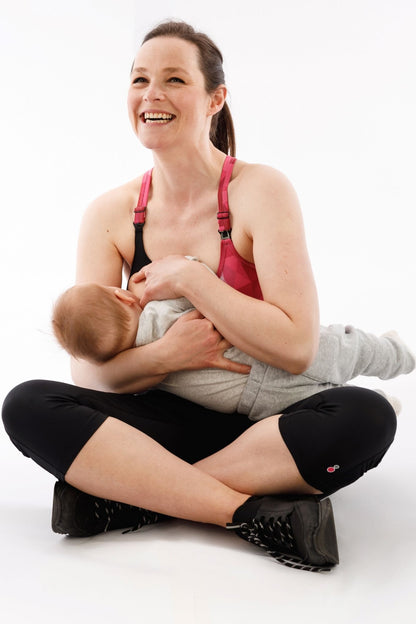 High Impact  Maternity and Feeding Sports Bra Pink